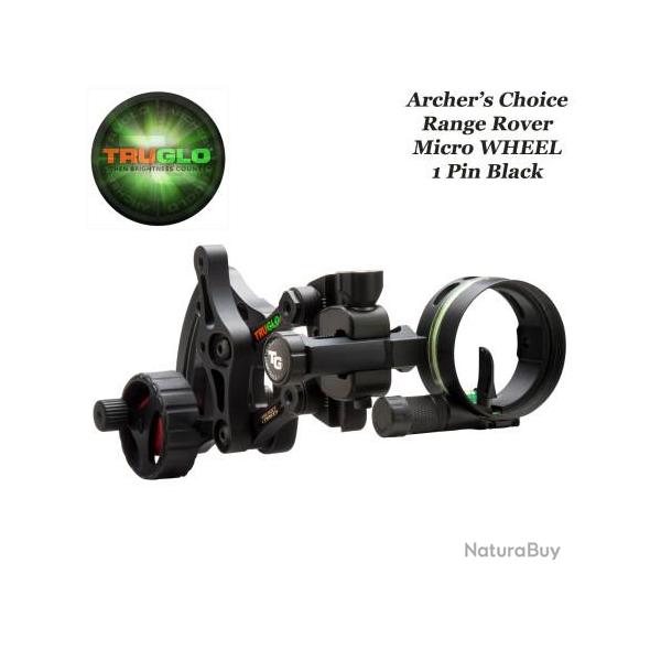 TRUGLO Archer's Choice Range Rover Micro Wheel Viseur de chasse mono pointeur Droitier