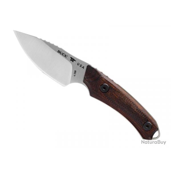 BEL1238 POIGNARD BUCK KNIVES ALPHA SCOUT LAME ACIER 7.5CM MANCHE NOYER NEUF