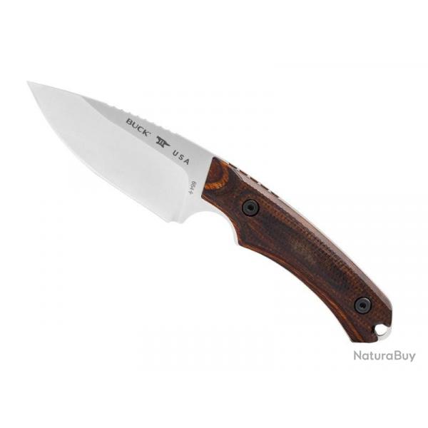 BEL1240 POIGNARD BUCK KNIVES ALPHA HUNTER LAME ACIER 9CM MANCHE NOYER NEUF