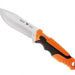 BEL1241 POIGNARD BUCK KNIVES PURSUIT PRO SMALL  LAME DROP 9.5CM MANCHE ORANGE NEUF