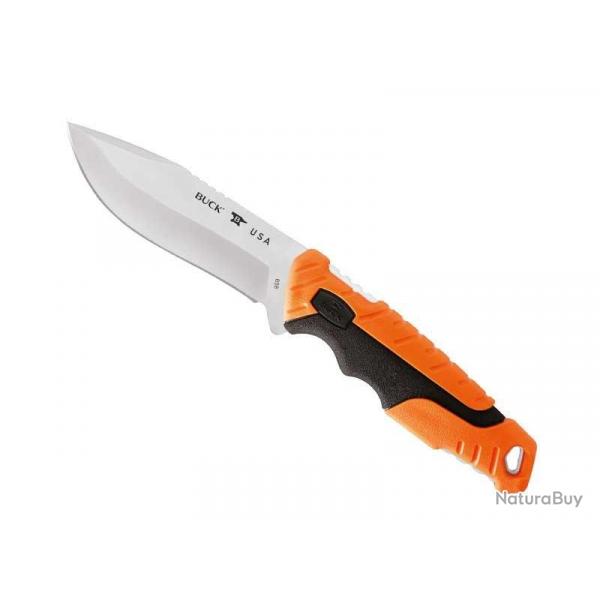 BEL1241 POIGNARD BUCK KNIVES PURSUIT PRO SMALL  LAME DROP 9.5CM MANCHE ORANGE NEUF