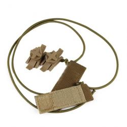 Adaptateur lunettes fixation crochet/boucle - Tan