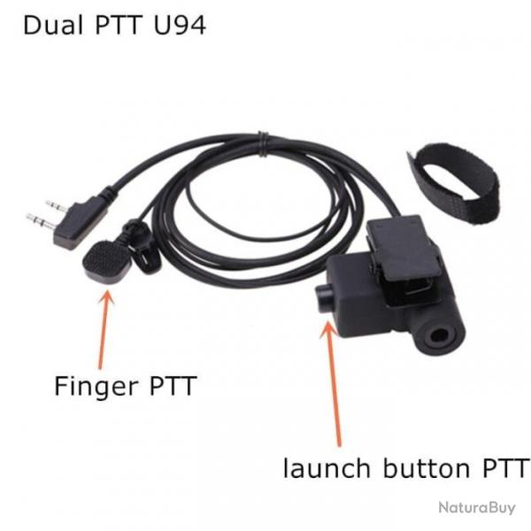 Adaptateur U94 PTT TYT F8 BAOFENG 5R - U94 style 3