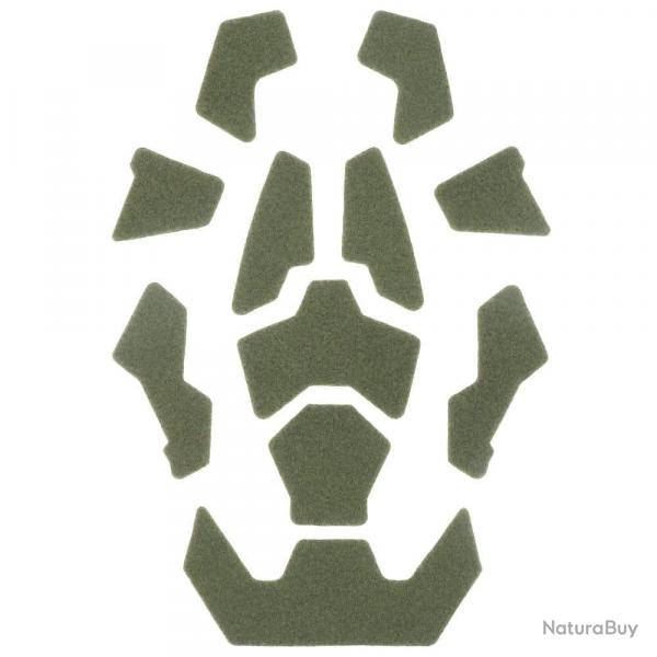 Autocollant casque coupe haute 11 pcs - Vert