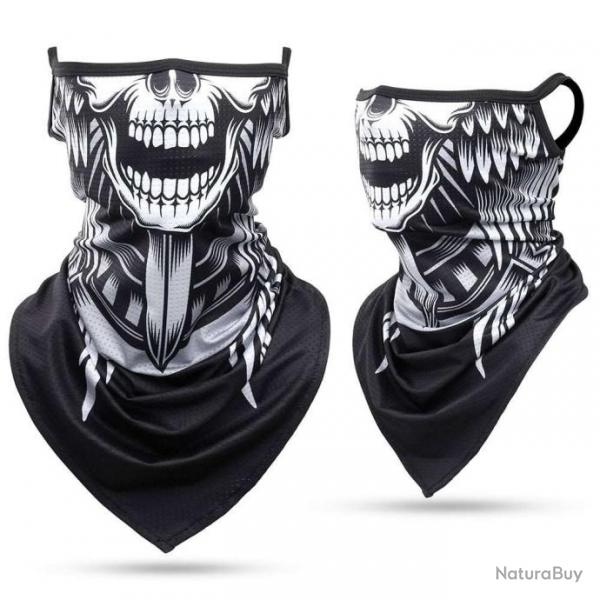 Bandana Skull Scarf demi-visage