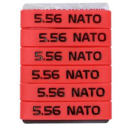 Bande marquage chargeur 5.56 6 pcs - red black