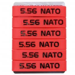Bande marquage chargeur 5.56 6 pcs - red black