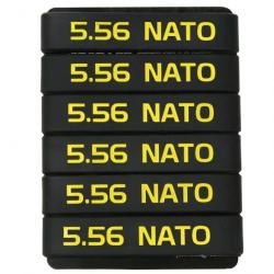 Bande marquage chargeur 5.56 6 pcs - balck yellow