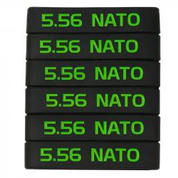 Bande marquage chargeur 5.56 6 pcs - black green