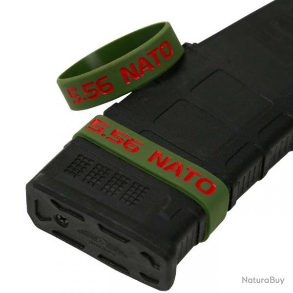 Bande marquage chargeur 5.56 6 pcs - green red