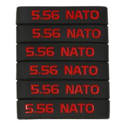 Bande marquage chargeur 6/12 5.56 Nato 300 - 5.56 Rouge 6 pcs