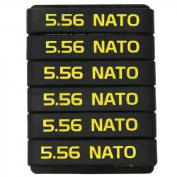 Bande marquage chargeur 6/12 5.56 Nato 300 - 5.56 Jaune 6 pcs