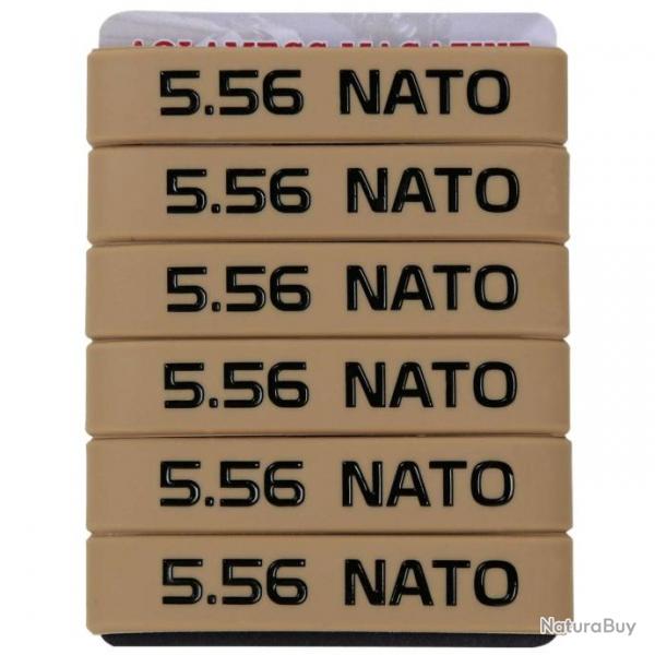 Bande marquage chargeur 6/12 5.56 Nato 300 - 5.56 Noir(2) 6 pcs