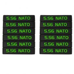 Bande marquage chargeur 6/12 5.56 Nato 300 - 5.56 Vert 12 pcs