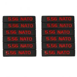 Bande marquage chargeur 6/12 5.56 Nato 300 - 5.56 Rouge 12 pcs