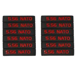 Bande marquage chargeur 6/12 5.56 Nato 300 - 5.56 Rouge 12 pcs