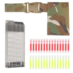 Bâton lumineux rouge/vert + accessoires - Multicam