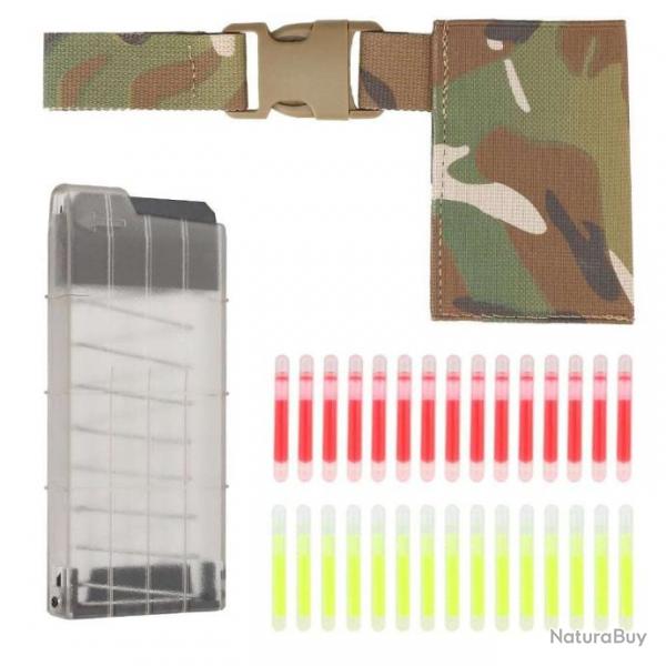 Bton lumineux rouge/vert + accessoires - Multicam