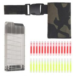 Bâton lumineux rouge/vert + accessoires - Camouflage militaire