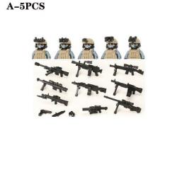 Blocs construction soldat Forces spéciales - Khaki-A-5PCS