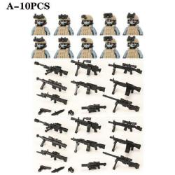 Blocs construction soldat Forces spéciales - Khaki-A-10PCS