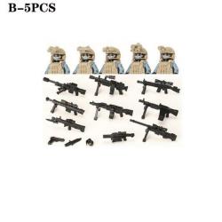 Blocs construction soldat Forces spéciales - Khaki-B-5PCS