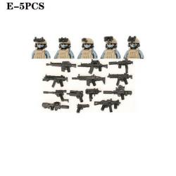 Blocs construction soldat Forces spéciales - Khaki-E-5PCS