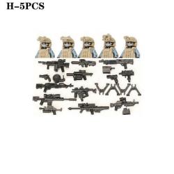 Blocs construction soldat Forces spéciales - Khaki-H-5PCS