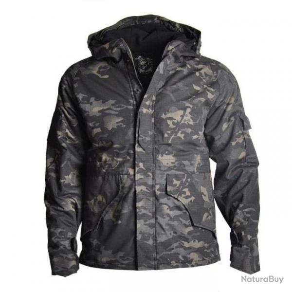 Blouson G8 capuche polaire HWILD - Multicam noir / M (60-70kg)