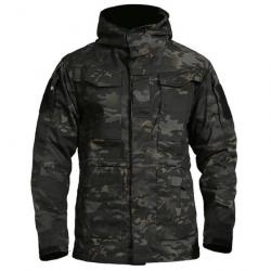 Blouson M65 Union Army à capuche - Multicam noir / S