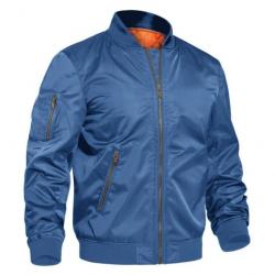 Blouson pilote armée Tacvasen OS - Bleu royal / M (US S)