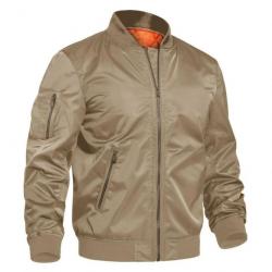 Blouson pilote armée Tacvasen OS - Marron / M (US S)