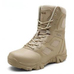 Bottines cuir combat tactique 5.A.A - Beige / 39