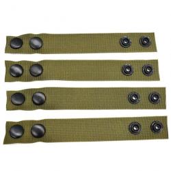 Boucle ceinture double pression 4 pcs - Vert armée