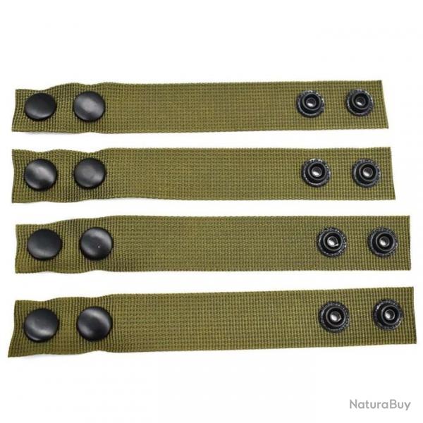 Boucle ceinture double pression 4 pcs - Vert arme