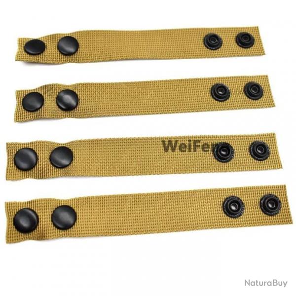 Boucle ceinture double pression 4 pcs - Marron