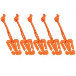 Boucle sac à dos Molle mousqueton EDC - 5 pcs Orange