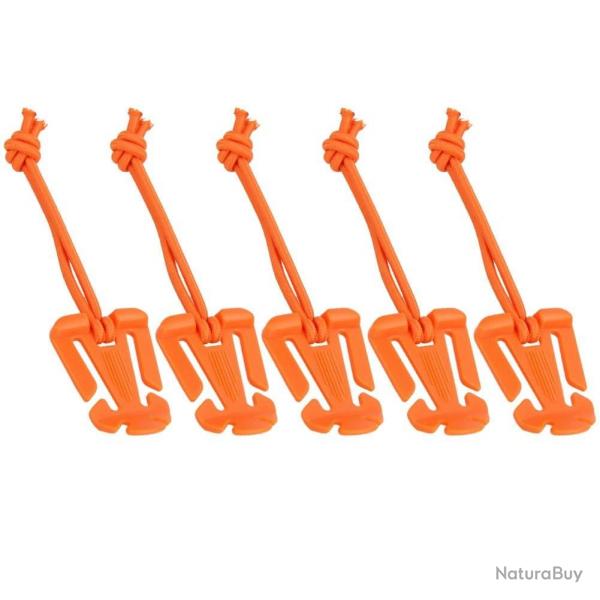 Boucle sac  dos Molle mousqueton EDC - 5 pcs Orange