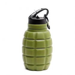 Bouteille d'eau grenade pliable crochet - 500-1000ml / Green