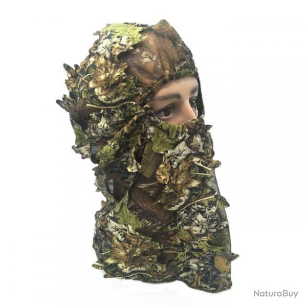 Cagoule camo bionique feuilles 3D - Unique