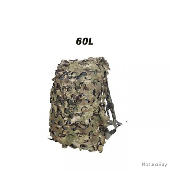 Camouflage sac  dos filet 3D 60l-80l Laser - Camo 60L