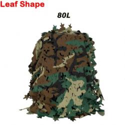 Camouflage sac à dos filet 3D 60l-80l Laser - Leaf Shape JNG 80L