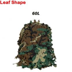 Camouflage sac à dos filet 3D 60l-80l Laser - Leaf Shape JNG 60L