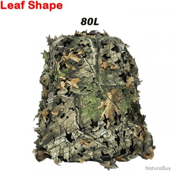 Camouflage sac  dos filet 3D 60l-80l Laser - Leaf Shape 80L