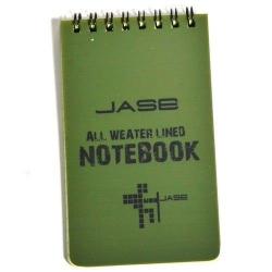 Carnet de notes tactique étanche 2 pcs - Vert