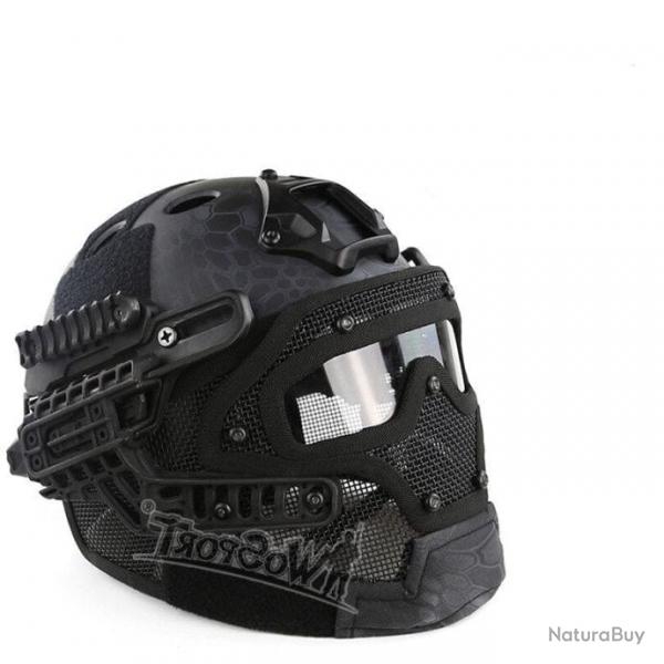 Casque intgral SGS HL-20 - Python noir