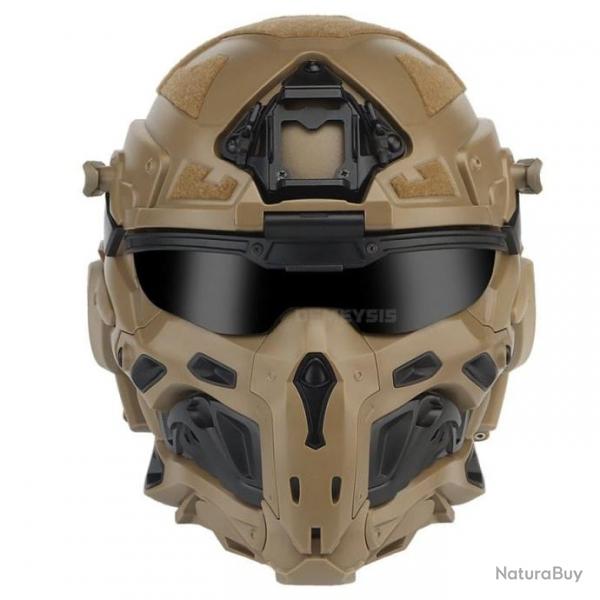 Casque masque ventil Assaut Fast W-Ronin - Tan