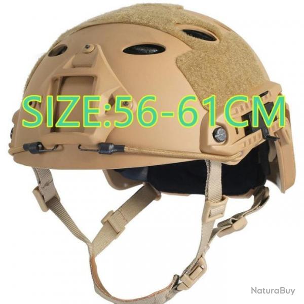 Casque tactique Fast type PJ SLA - Tan (56-61 cm)