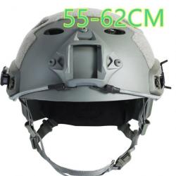 Casque tactique Fast type PJ SLA - Gris (55-62 cm)