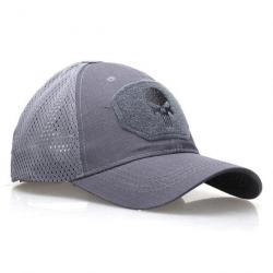 Casquette demi-maille crâne IDGear - Gris